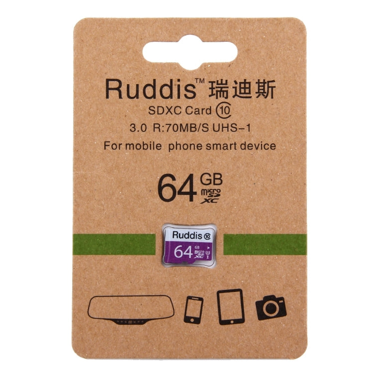 Ruddis 64GB High Speed Class 10 TF/Micro SDXC UHS-1(U1) Memory Card My Store