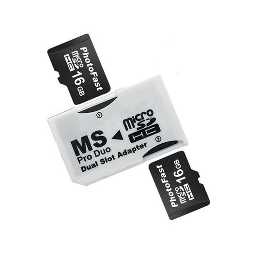 CR-5400 Dual Slot Micro SDHC(TF) to MS PRO Duo Adapter, Total Supported Capacity: 64GB My Store