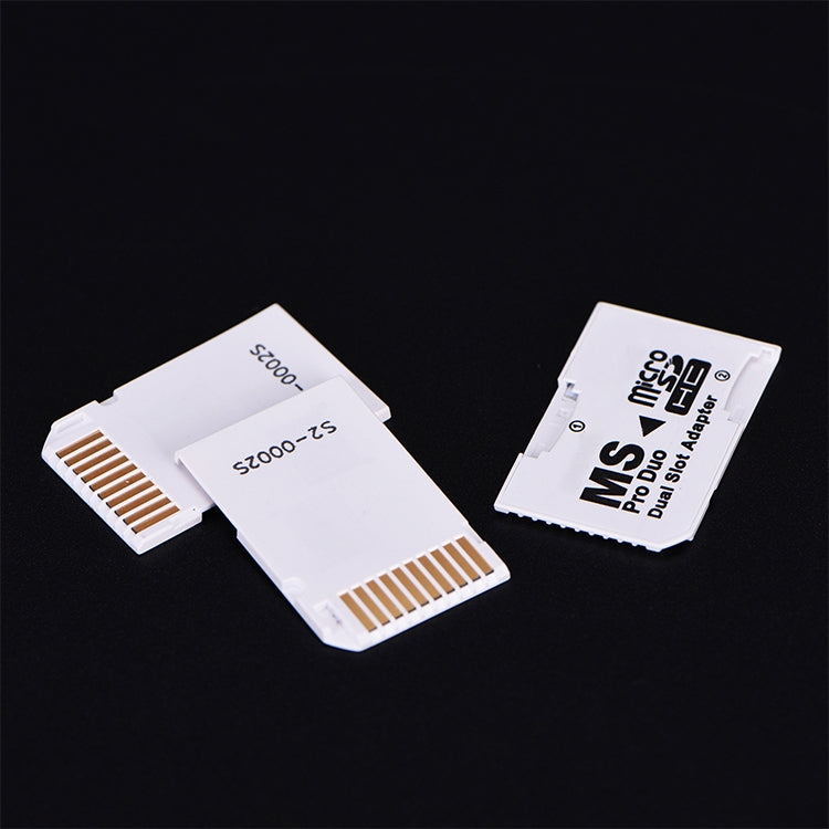 CR-5400 Dual Slot Micro SDHC(TF) to MS PRO Duo Adapter, Total Supported Capacity: 64GB