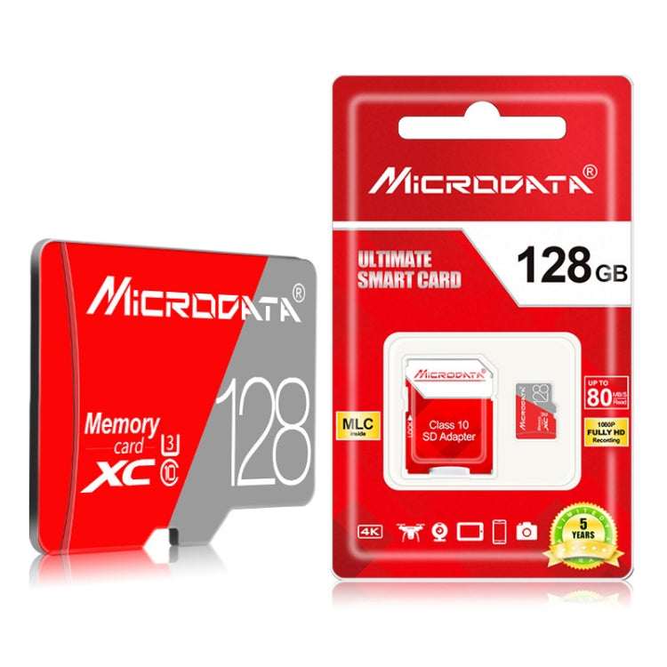 MICRODATA 128GB Class10 Red and Grey TF(Micro SD) Memory Card