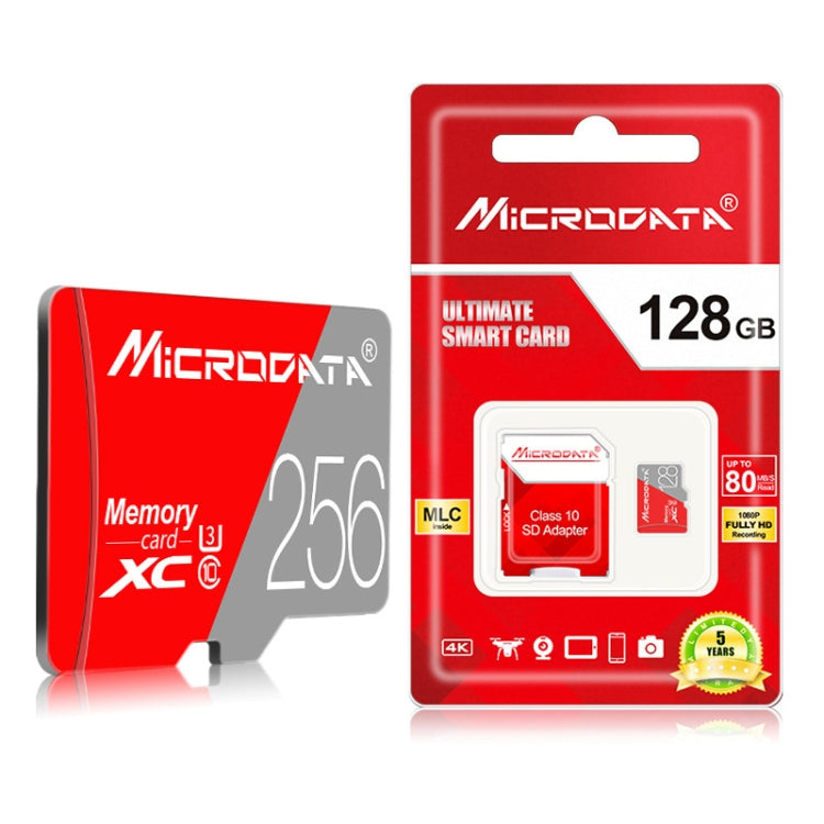 MICRODATA 256GB Class10 Red and Grey TF(Micro SD) Memory Card My Store