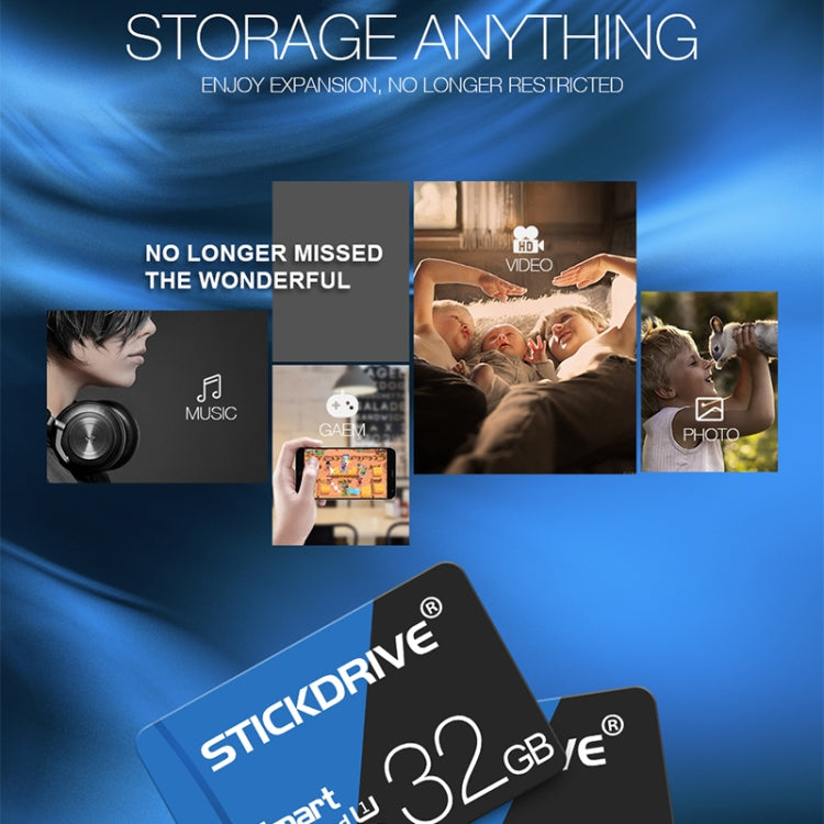 STICKDRIVE 32GB High Speed U1 Blue and Black TF(Micro SD) Memory Card My Store