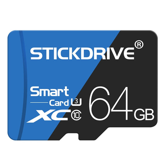 STICKDRIVE 64GB High Speed U3 Blue and Black TF(Micro SD) Memory Card My Store