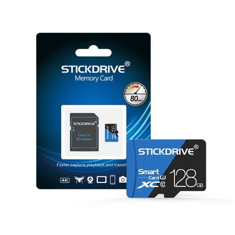 STICKDRIVE 128GB High Speed U3 Blue and Black TF(Micro SD) Memory Card My Store