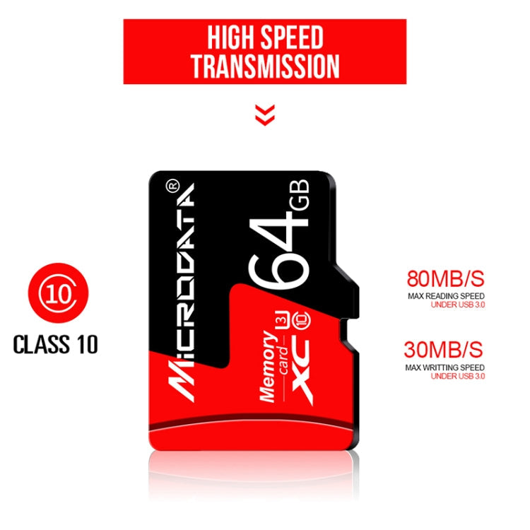 MICRODATA 8GB U1 Red and Black TF(Micro SD) Memory Card My Store