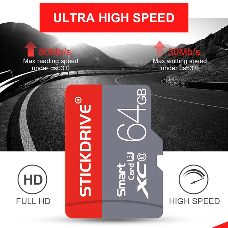 STICKDRIVE 128GB U3 Red and Grey TF(Micro SD) Memory Card My Store