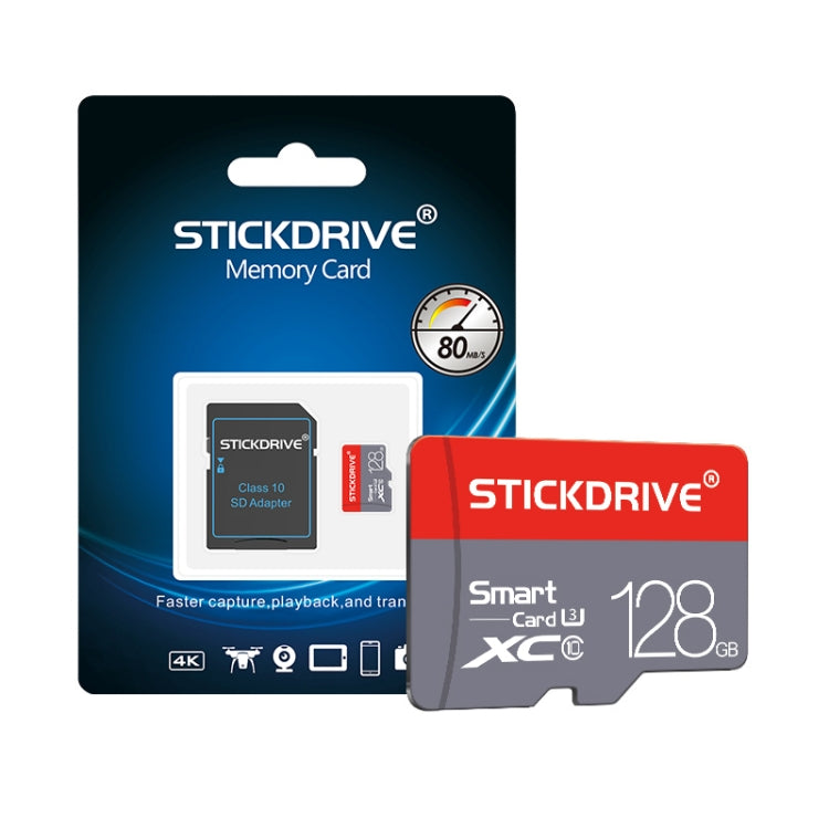 STICKDRIVE 128GB U3 Red and Grey TF(Micro SD) Memory Card My Store