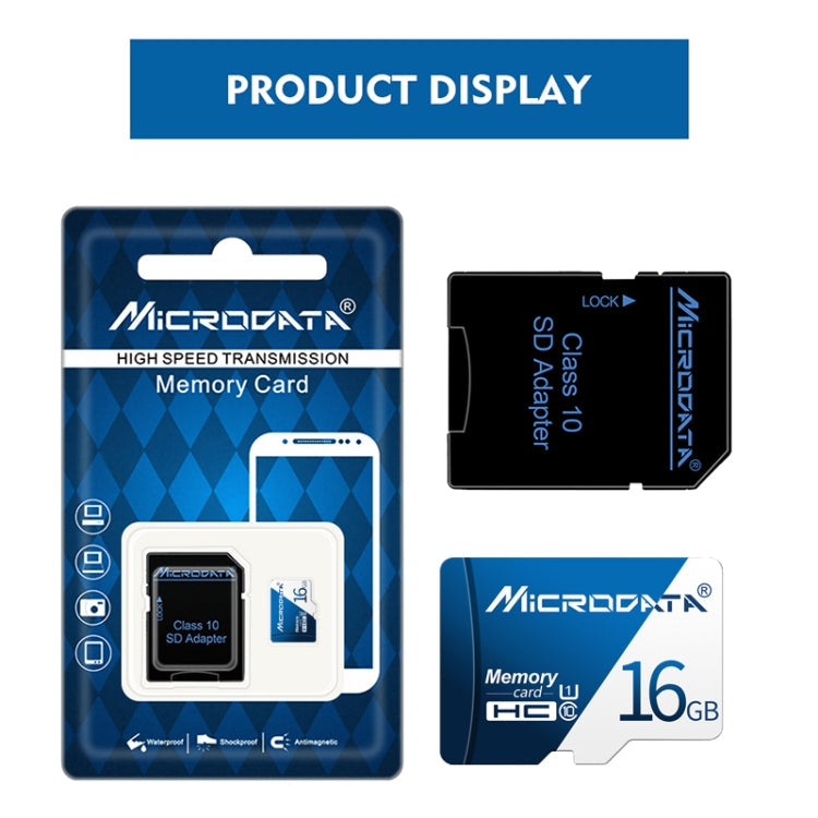 MICRODATA 16GB U1 Blue and White TF(Micro SD) Memory Card My Store