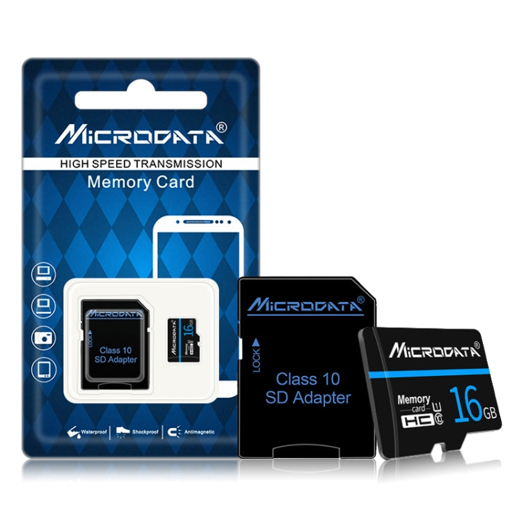 MICRODATA 16GB U1 Blue Line and Black TF(Micro SD) Memory Card My Store