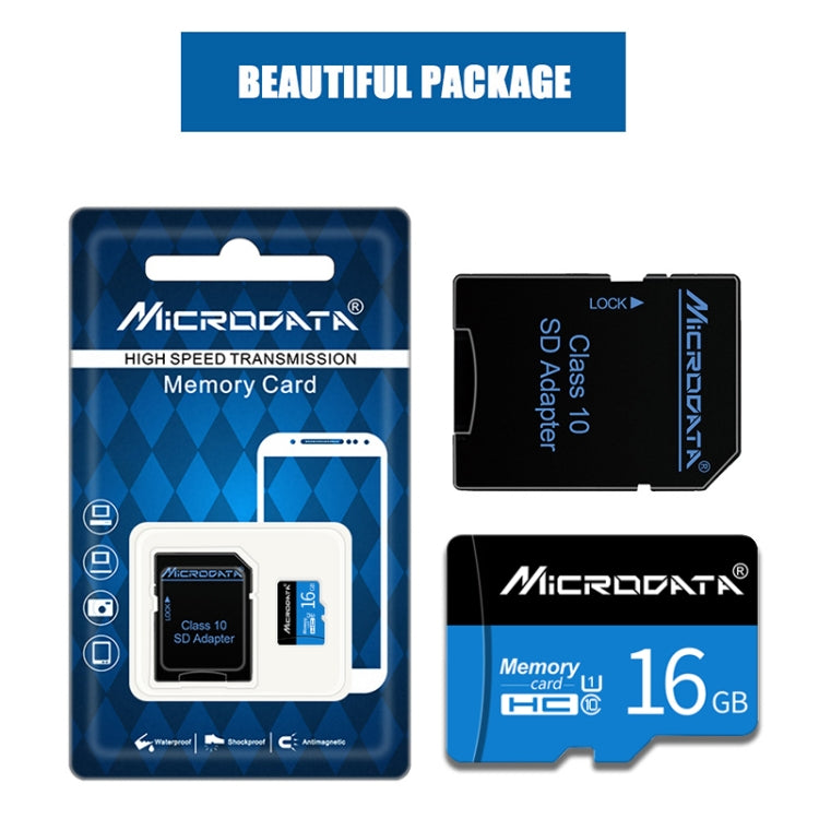 MICRODATA 16GB U1 Blue and Black TF(Micro SD) Memory Card