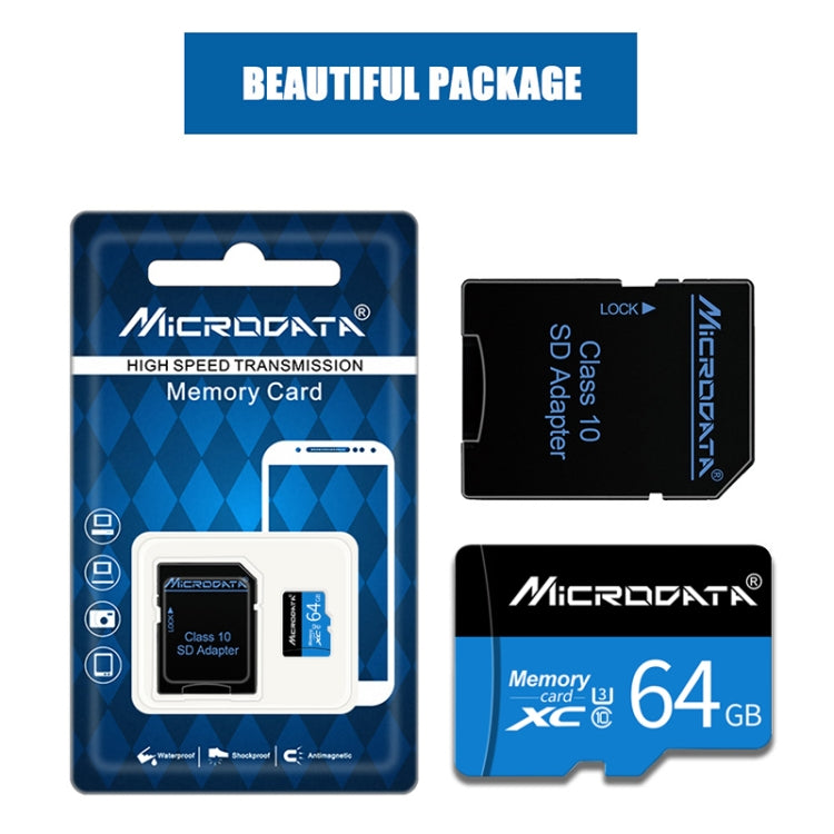 MICRODATA 64GB U3 Blue and Black TF(Micro SD) Memory Card My Store