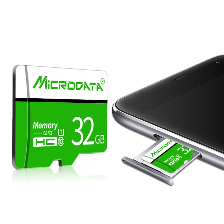 MICRODATA 8GB U1 Green and White TF(Micro SD) Memory Card