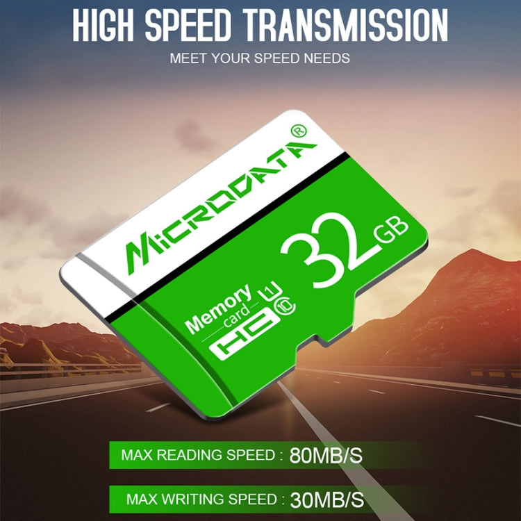 MICRODATA 8GB U1 Green and White TF(Micro SD) Memory Card My Store