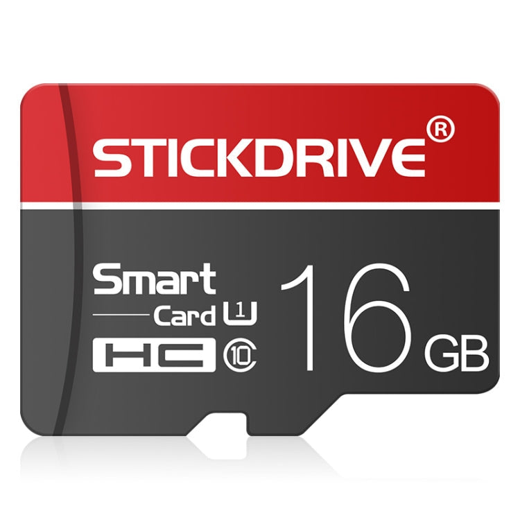 STICKDRIVE 16GB U1 White Line Red and Black TF(Micro SD) Memory Card My Store