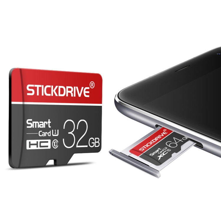 STICKDRIVE 16GB U1 White Line Red and Black TF(Micro SD) Memory Card My Store