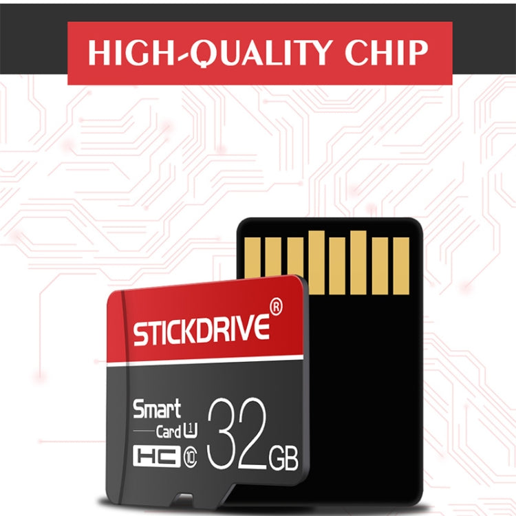 STICKDRIVE 16GB U1 White Line Red and Black TF(Micro SD) Memory Card My Store