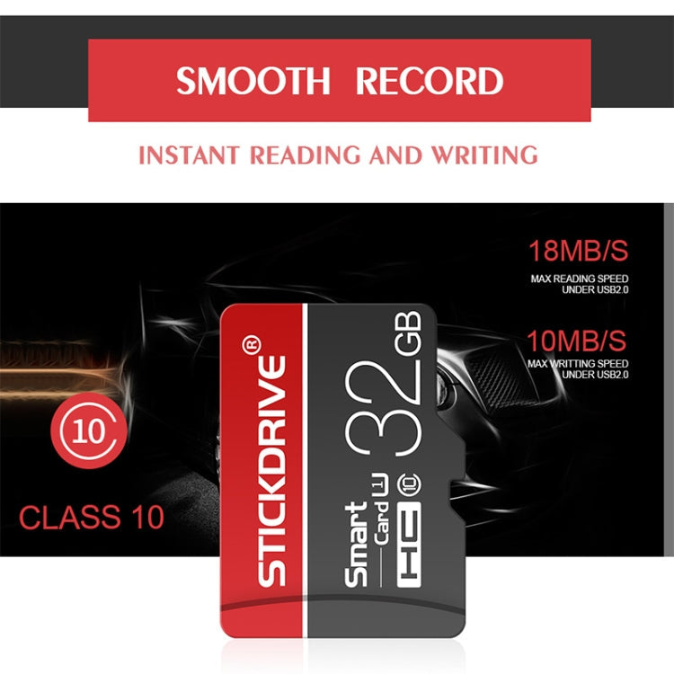 STICKDRIVE 16GB U1 White Line Red and Black TF(Micro SD) Memory Card