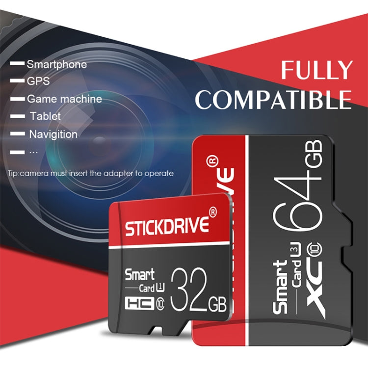 STICKDRIVE 16GB U1 White Line Red and Black TF(Micro SD) Memory Card