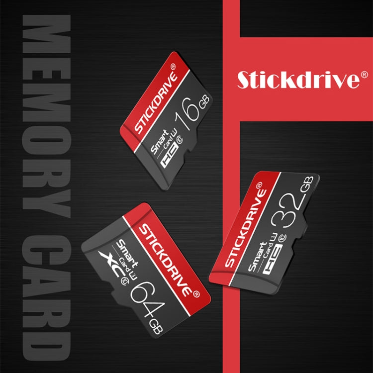 STICKDRIVE 16GB U1 White Line Red and Black TF(Micro SD) Memory Card My Store