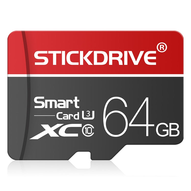 STICKDRIVE 64GB U3 White Line Red and Black TF(Micro SD) Memory Card My Store