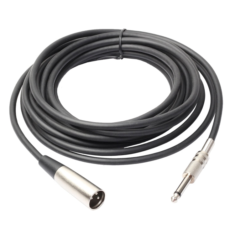 3-Pin Male to 1/4 inch (6.35mm) Mono Shielded Microphone Audio Cord Cable-Reluova