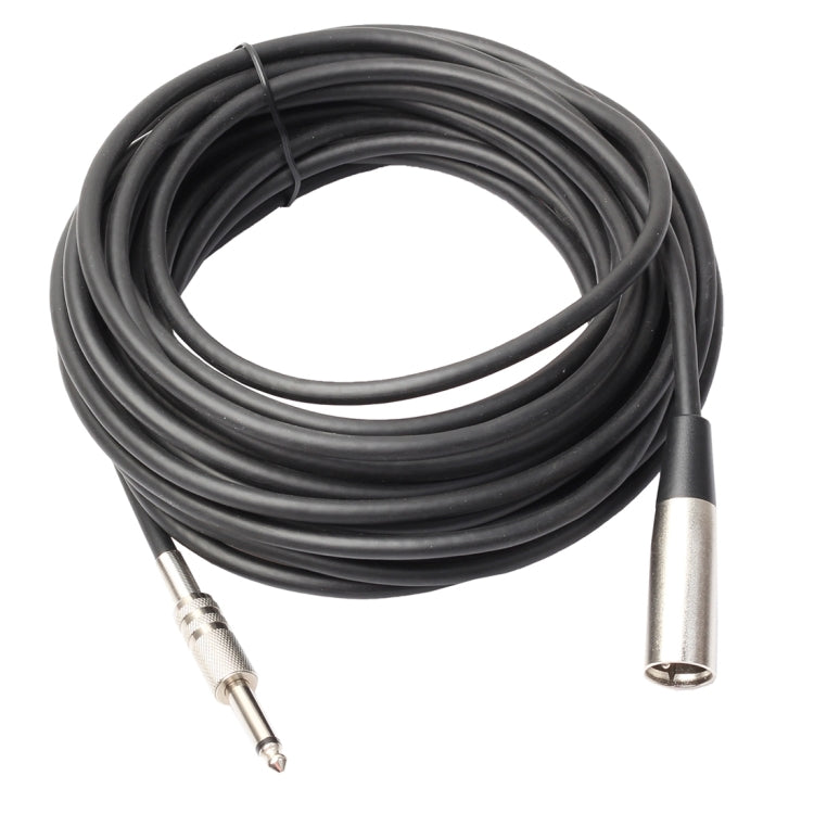 3-Pin Male to 1/4 inch (6.35mm) Mono Shielded Microphone Audio Cord Cable-Reluova