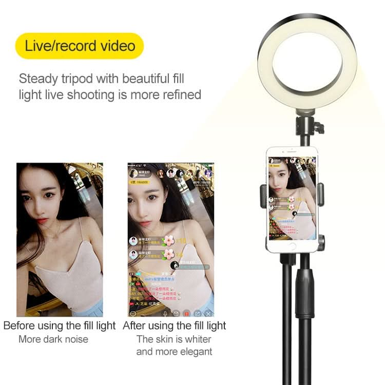 Desktop Mobile Phone Overhead Bracket Photography Micro-Course Video Recording Live Broadcasting Tripod,Single-camera Setup + Light Supplementary Lamp My Store