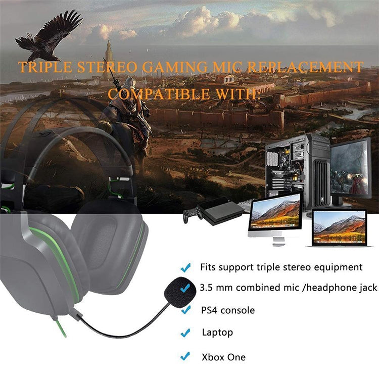 ZJ033MR-03 19cm Mono 3.5mm Angle Head Plug Gaming Headset Sound Card Live Microphone My Store