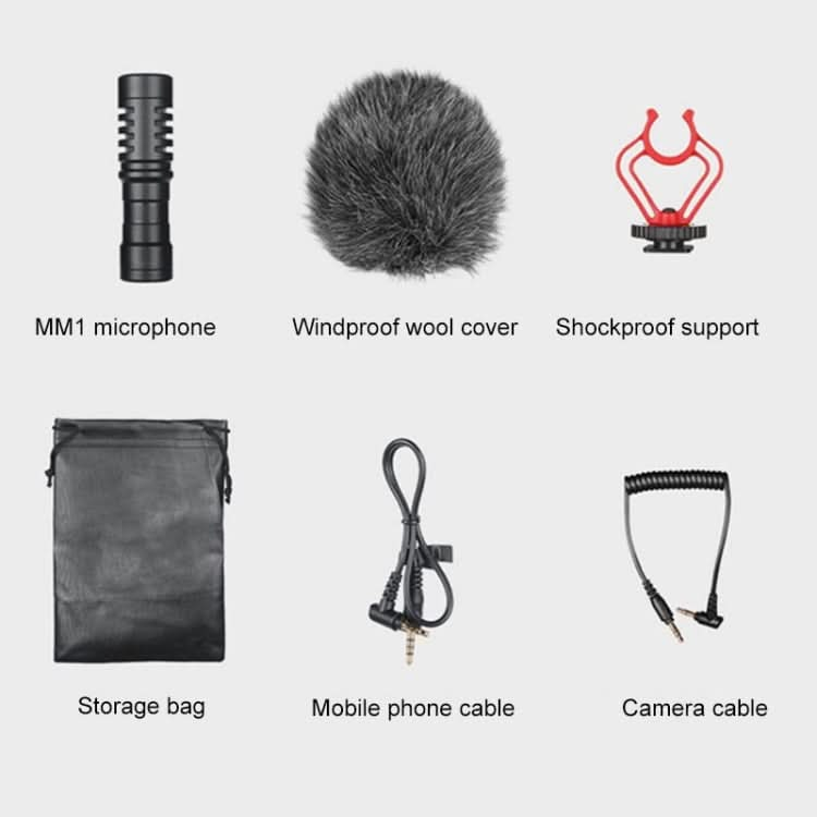 MM1 Live Recording Interview Intelligent Noise Reduction Condenser Microphone for Mobile Phone / SLR Camera / Camcorder My Store