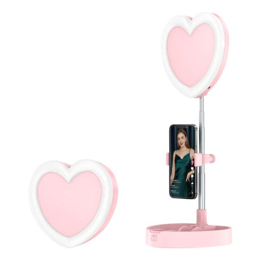 G5 Heart Shape Multi-function Live Broadcast Beauty Fill Light Mobile Phone Holder My Store