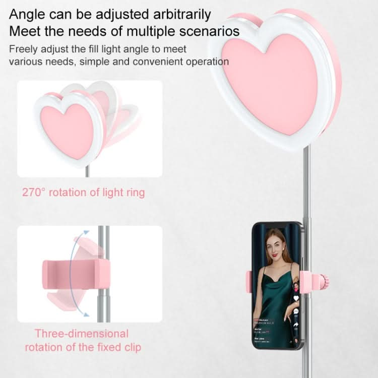 G5 Heart Shape Multi-function Live Broadcast Beauty Fill Light Mobile Phone Holder My Store