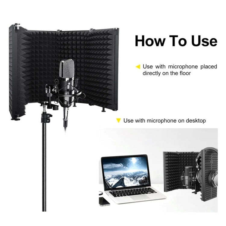 XTUGA P73 Foldable Recording Microphone Isolation Shield