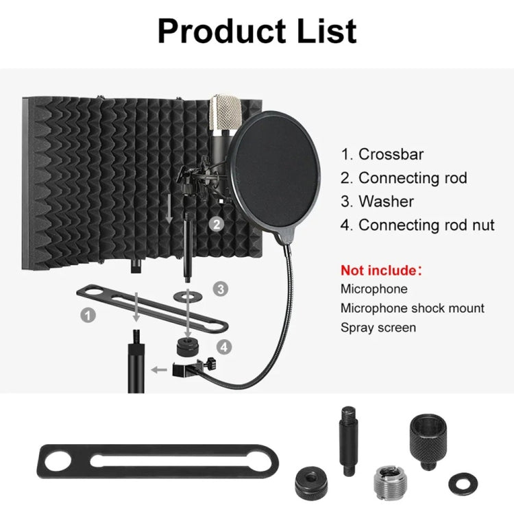 XTUGA P73 Foldable Recording Microphone Isolation Shield Reluova