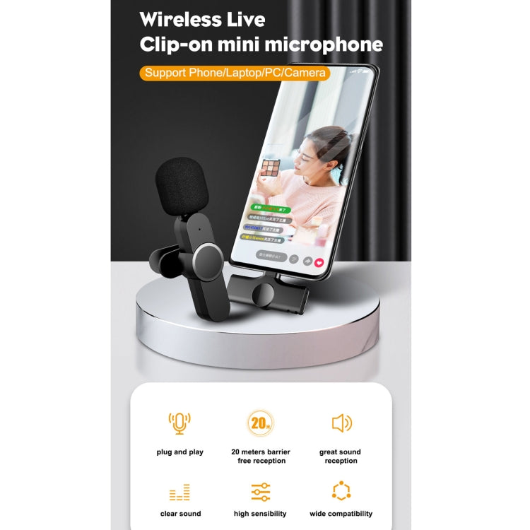 Type-C / USB-C Interface Live Broadcast Wireless Lavalier Microphone My Store