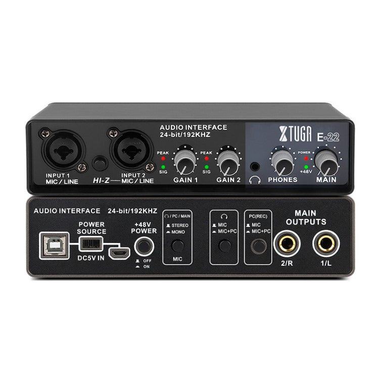 XTUGA E22 Audio Interface Professional Sound Card Reluova