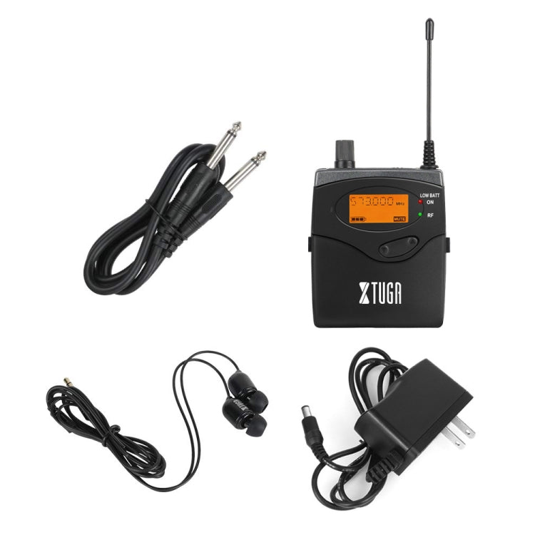 XTUGA RW2080 UHF Wireless Stage Singer In-Ear Monitor System Single BodyPack Receiver Reluova