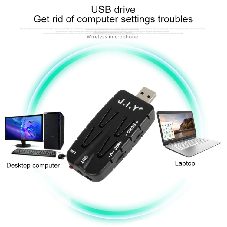 J.I.Y K Song Wireless Microphones for TV PC with Audio Card USB Receiver My Store