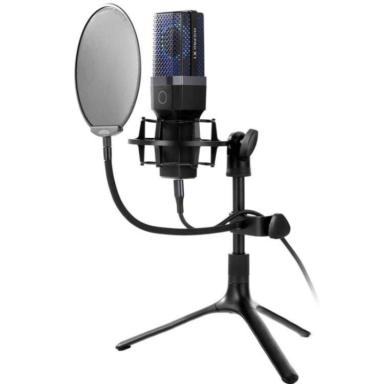 Yanmai X1 4 in 1 Foldable Lifting Professional Desktop Live Broadcast Cardioid Pointing Condenser Recording Microphone Set with Blowout Net & Shockproof Mount & 1.8m USB-C / Type-C Cable My Store