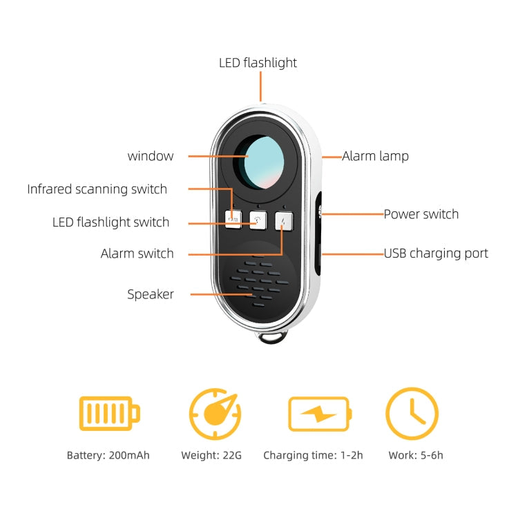 S200 Camera Detector with LED Flashlight Reluova