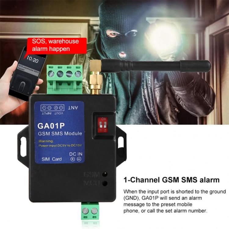 GA01P Mini Smart Power-off GSM SMS Phone Alarm Module My Store