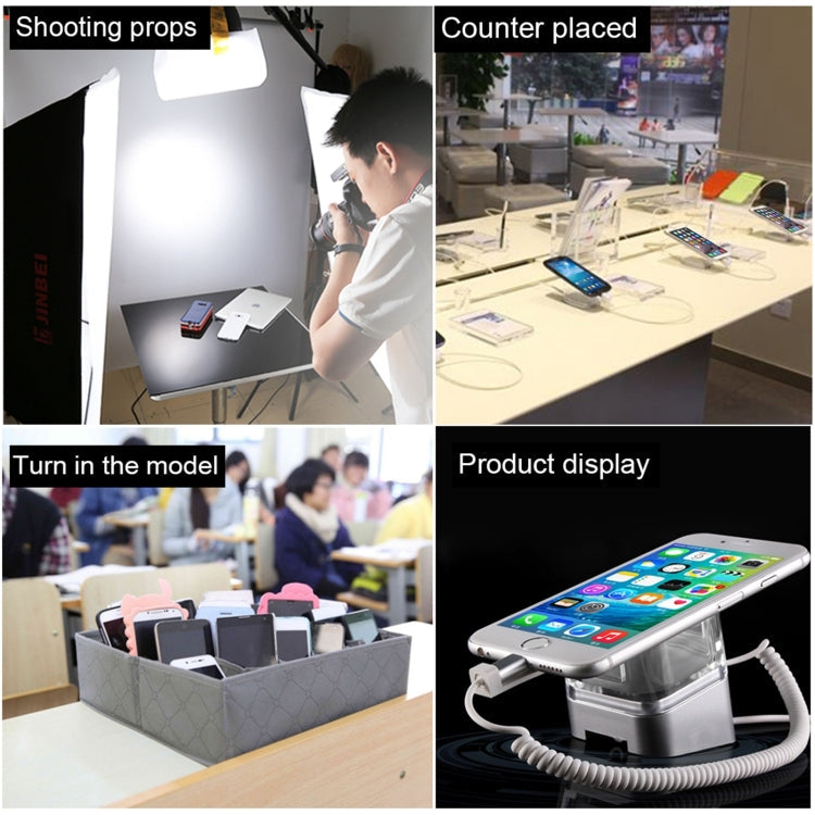 Mobile Phone Anti-theft Alarm Display Stand with Remote Control for Mobile Phones with Type-C / USB-C Port