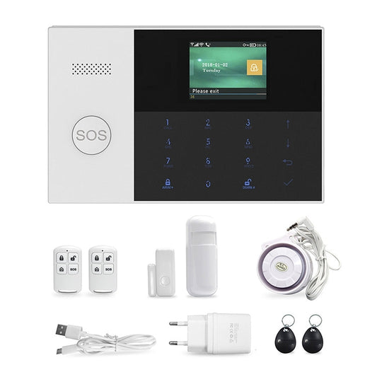 3G/GPRS + WiFi Intelligent Alarm System with Touch Keypad & LCD Screen & RFID function Reluova