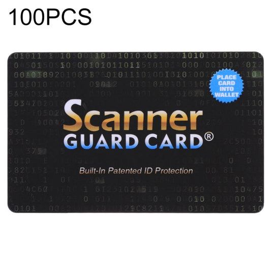 100 PCS Scanner Guard Card RFID Blocking Card, Built-in Patented ID Protection