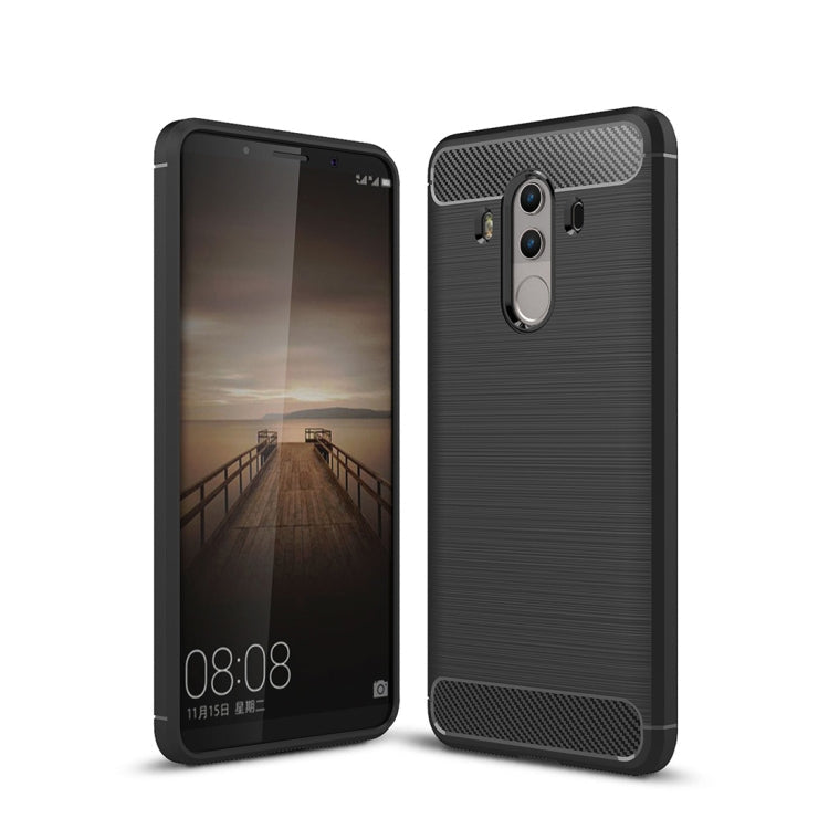 For Huawei  Mate 10 Pro Brushed Texture Carbon Fiber Shockproof TPU Rugged Armor Protective Case My Store