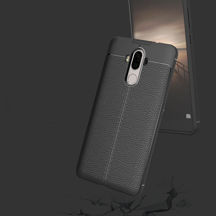 For Huawei  Mate 9 Litchi Texture Full Coverage TPU Protective Back Cover Case