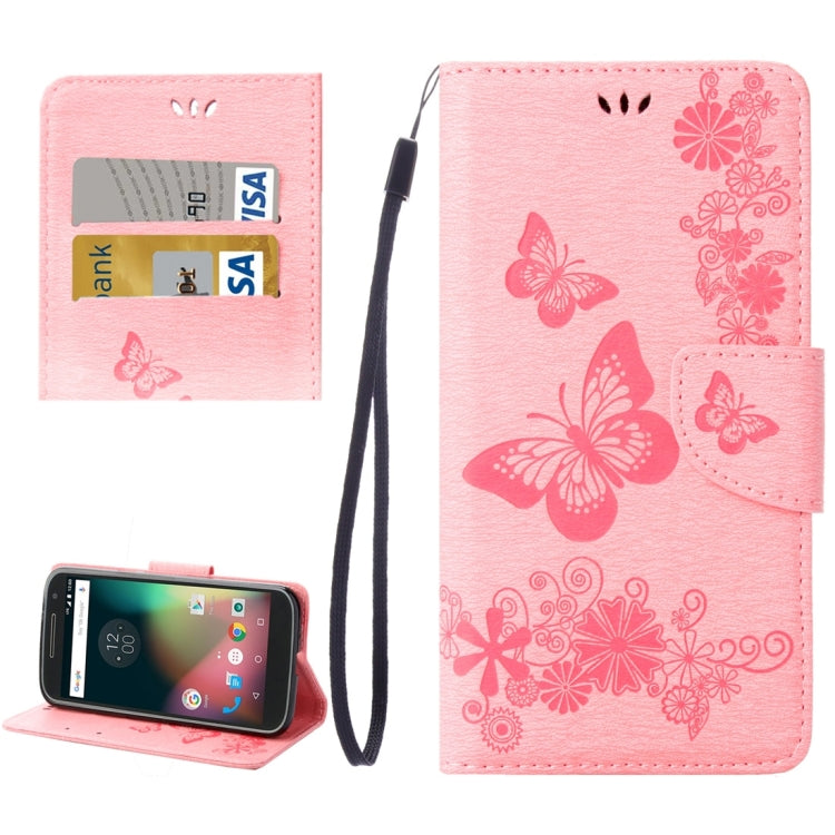 For Motorola Moto G (4rd gen) Plus Pressed Flowers Butterfly Pattern Leather Case with Holder & Card Slots & Wallet My Store