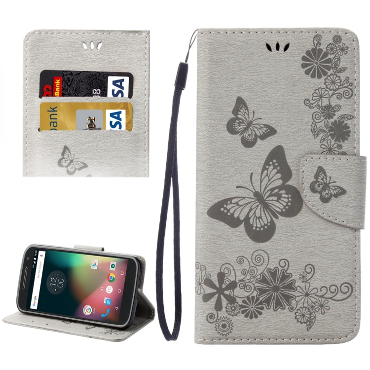 For Motorola Moto G (4rd gen) Plus Pressed Flowers Butterfly Pattern Leather Case with Holder & Card Slots & Wallet My Store