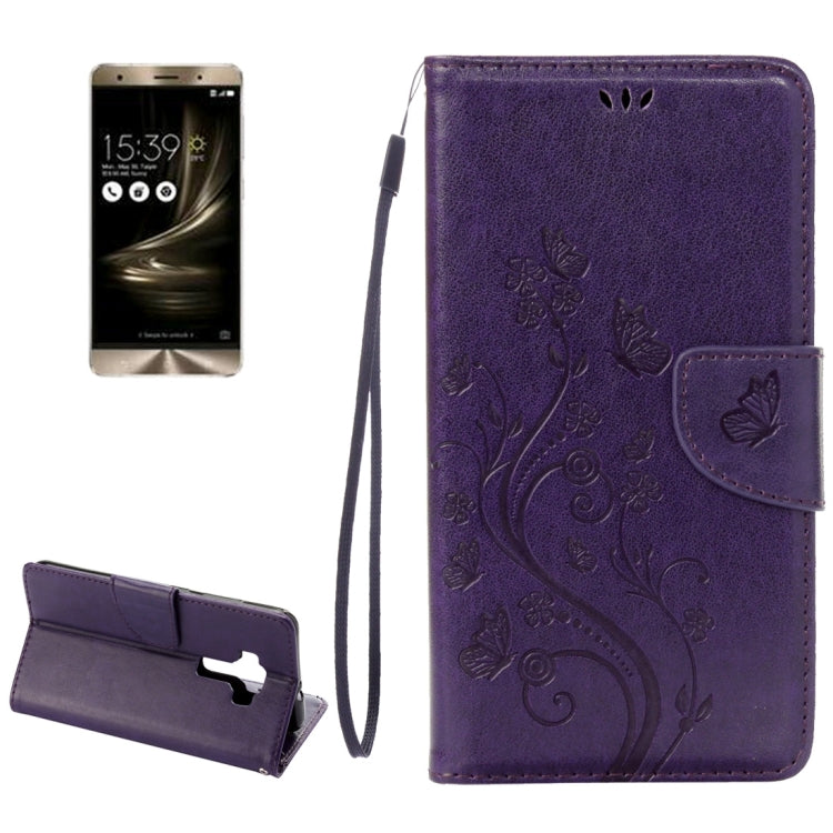 For Asus ZenFone 3 / ZE552KL Pressed Flowers Pattern Leather Case with Holder & Card Slots & Wallet My Store