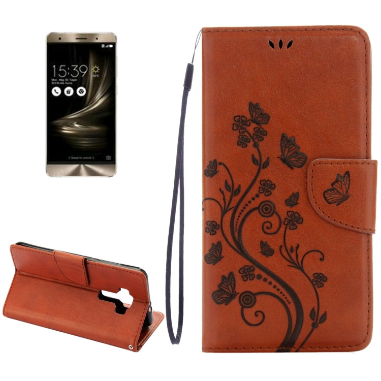 For Asus ZenFone 3 / ZE552KL Pressed Flowers Pattern Leather Case with Holder & Card Slots & Wallet My Store