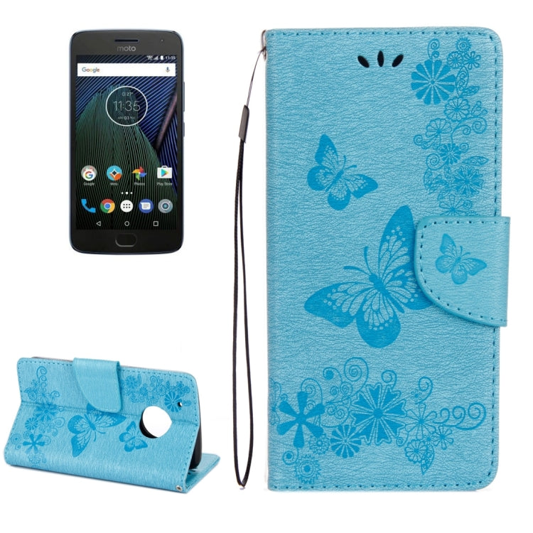 For Motorola Moto G5 Plus Pressed Flowers Butterfly Pattern Horizontal Flip Leather Case with Holder & Card Slots & Wallet My Store